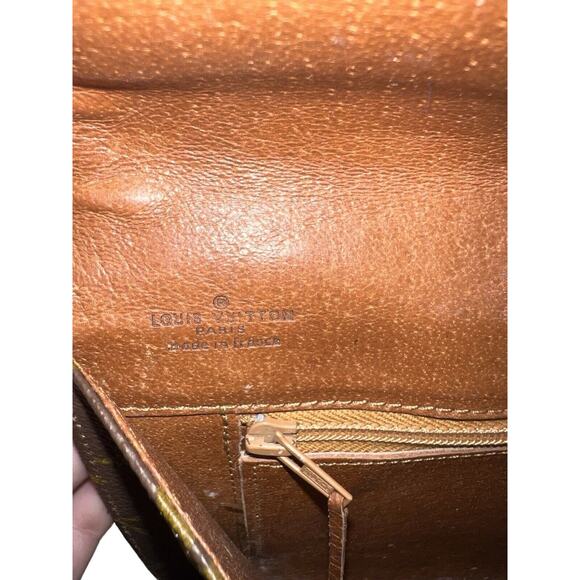 Louis Vuitton Pochette Dam Pouch Brown Leather Monogram Canvas - Picture 9 of 9